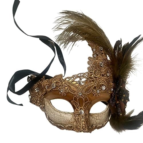 MasqStudio Brocade Lace Masquerade Mask for Mardi Gras & Parties