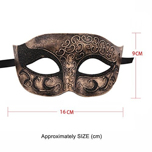 XVEVINA Vintage Gold Venetian Mask for Couples