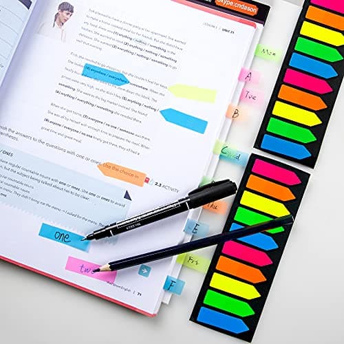 1200pcs Multi-Colored Arrow Flag Index Tabs for Book Marking