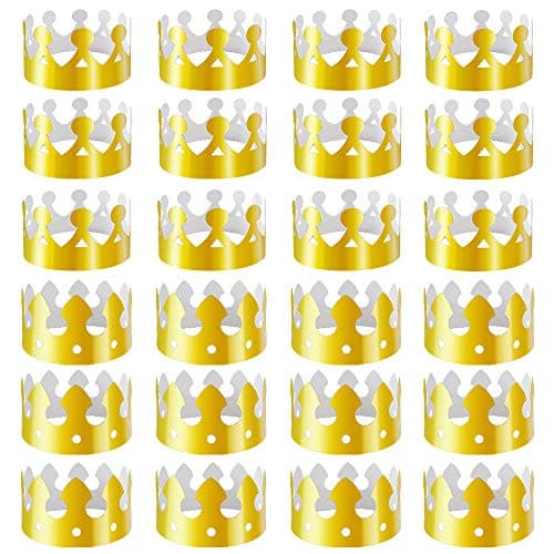 Gold Foil Party Crowns for Birthday and Baby Shower