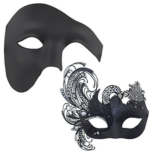 Couples Masquerade Mask Set for Holidays & Parties