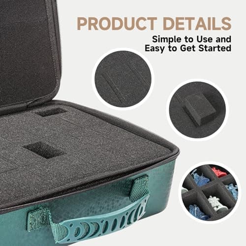 Dungeon Dice Tray Case - Green, Miniature Figurine Storage for D&D & MTG