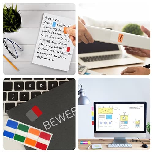 KICNIC 1 Inch Sticky Index Tabs, 480 Pieces, Self Adhesive Page Markers