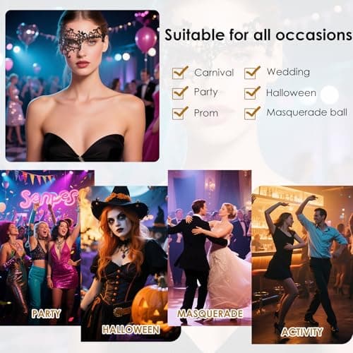 OIDEA Masquerade Lace Set for Couples: Costume Ball & Cosplay Party