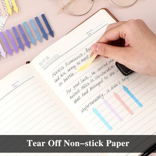 1200Pcs Arrow Colored Sticky Tabs for Office, School, and Annotating Books