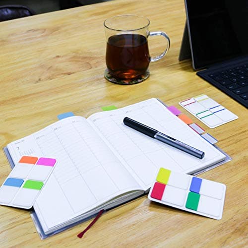 KICNIC 1 Inch Colored Page Markers, 960 Pcs Self Adhesive Tabs for Documents & Folders [24 Sets, 10 Colors]