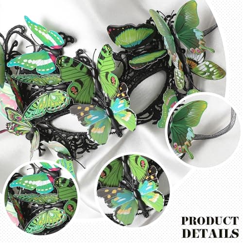 Zinniday Vintage Butterfly Masquerade Mask for Women Cosplay Prom