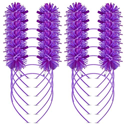 Rainbow Pom Pom Headbands for Women