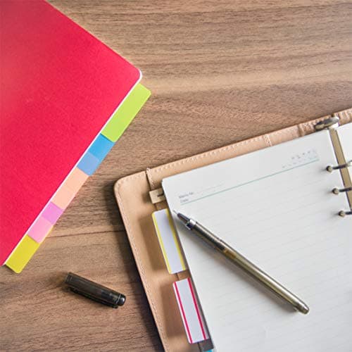 KICNIC 1 Inch Colored Page Markers, 960 Pcs Self Adhesive Tabs for Documents & Folders [24 Sets, 10 Colors]