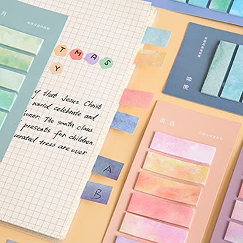 Pastel Multicolor 960 Sheets Landscape Sticky Tabs for Book Organization