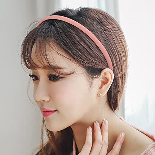 TOBATOBA 6Pcs Thin Nonslip Headbands for Girls & Women (Multi-color, 12 mm)