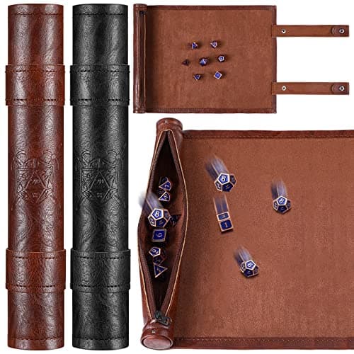 Civaner Brown & Black Dice Mat & Bag Christmas Game Accessories