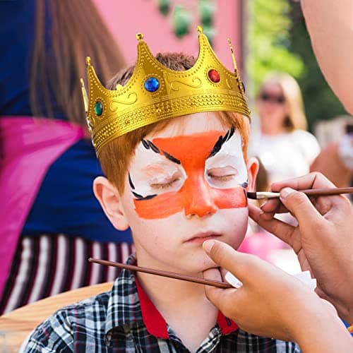 Hanaive Gold Royal Crowns for King Queen Prince Princess Costumes Cosplay Party