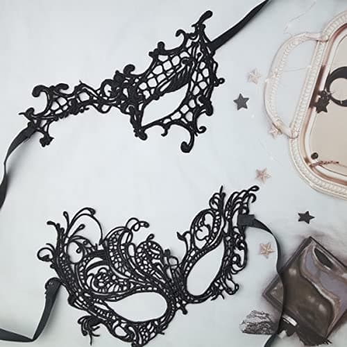 TIHOOD 30PCS Lace Mask for Halloween Masquerade Party Costume