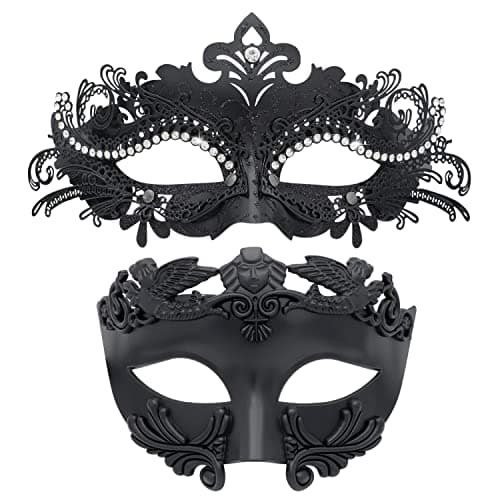 Coddsmz Couple Roman Metal Mask for Halloween Costaumes