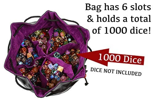 Forged Dice Co. Pouch of The Endless Hoard - 7 Pockets, Holds Over 1,000 Dice - Brown/Green