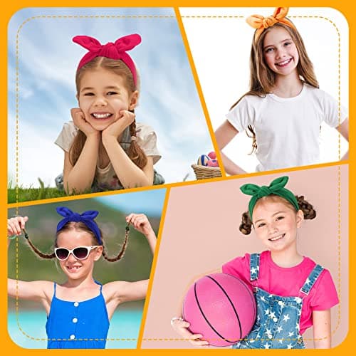 Giegxin 12 Pack Colorful Polyester Cloth Headbands for Girls
| Giegxin Removable Rabbit Ear Bow Hairbands for Girls
| Giegxin 12 Colors Polyester Cloth Headbands for Girls