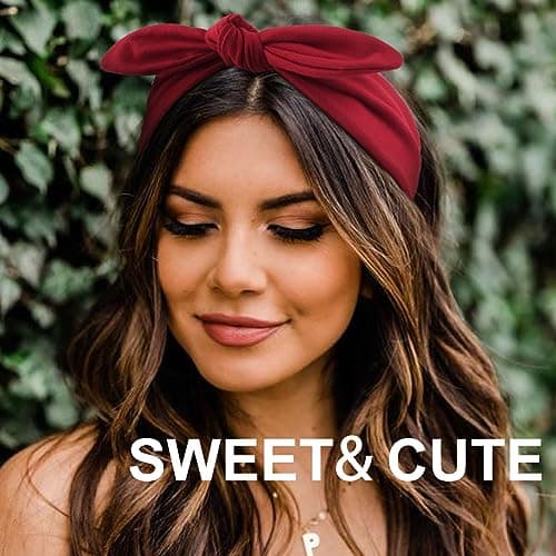DRESHOW 8 Pack Adjustable Knotted Headbands for Women & Girls