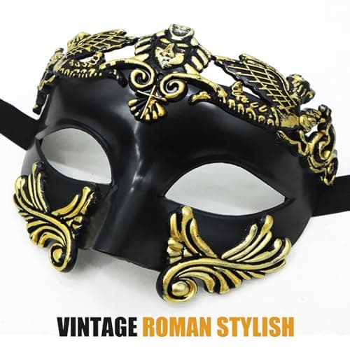 Cosmer Masquerade Mask for Couples Halloween Party Prom