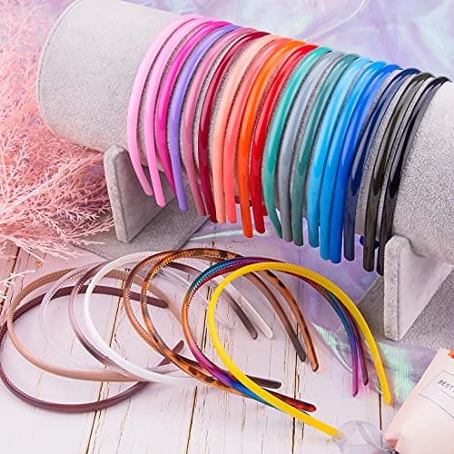 30 Piece Duufin Colorful Thin Plastic Headbands for Girls & Women