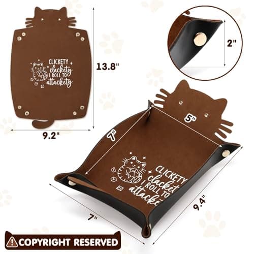 Portable Leather Dice Holder & Tray for DND & RPG Game Players