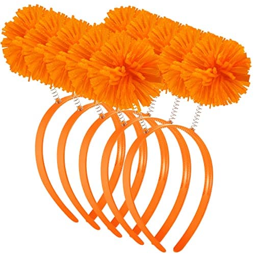 WILLBOND 5-Piece Pom Headband for Women & Adults Party Accessory