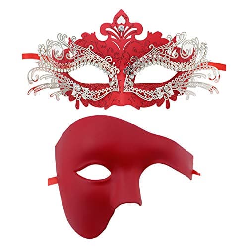 Couples Masquerade Mask Set for Holidays & Parties