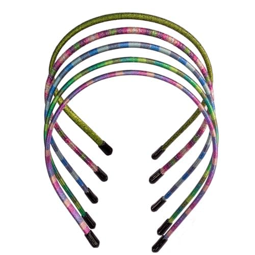 Minihope Skinny Multicolor Headbands - 6 Pack Durable & Adjustable - Instant Style