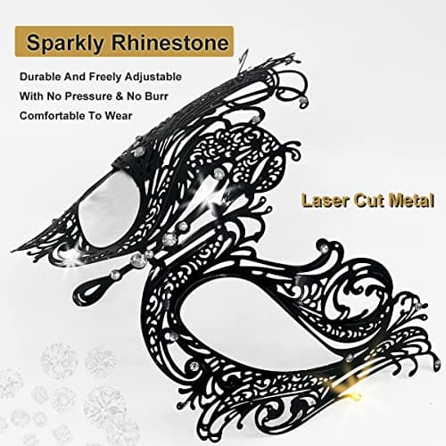 Glamorous Rhinestone Venetian Mask for Women