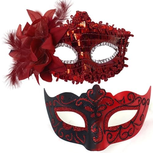 Men's & Women's Shiny Masquerade Masks for Halloween Party Prom
