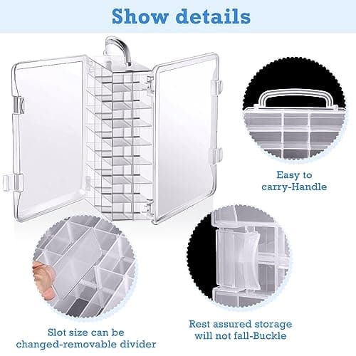 Aoriher 2 Pack Dice Storage Case for DND Dice, up to 830 Dices