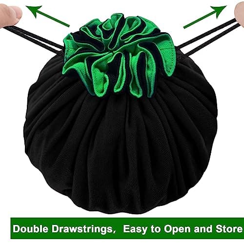 SIQUK Large Dice Bag with Pockets for RPG MTG Table Games