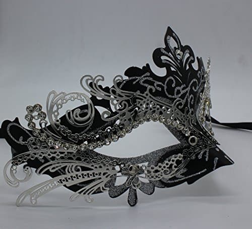 ZbFwmx Couple Black Masquerade Mask Set for Cosplay Party