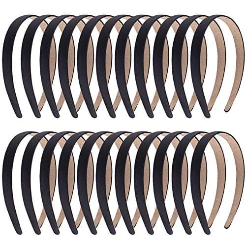 Duufin 22-Piece Satin Headband Set for Women & Girls, 22 Colors