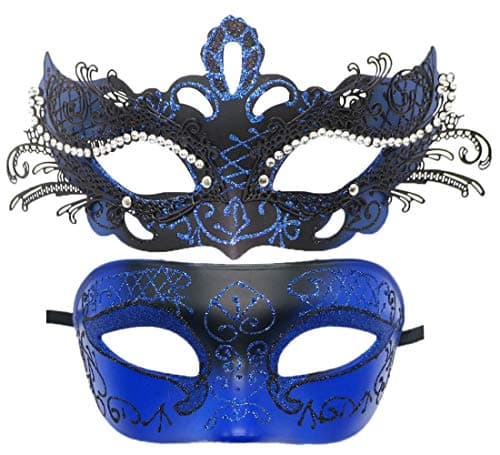 Coolwife Metal Venetian Masquerade Mask for Mardi Gras Party Evening Prom