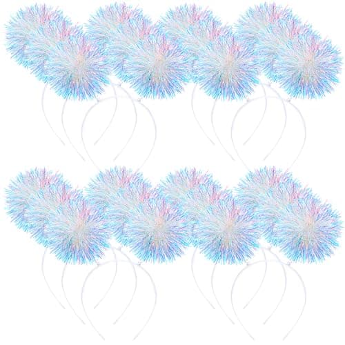 Fluffy Foil Pom Pom Headbands for Party