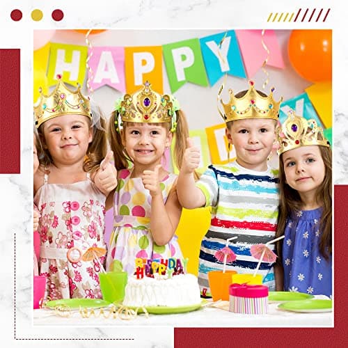 Yaomiao 44 Pc Foam Crowns for Kids Princess Tiaras Bulk Diamond Stickers Party Supplies