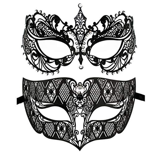 Couples Venetian Masquerade Mask Set for Women and Men