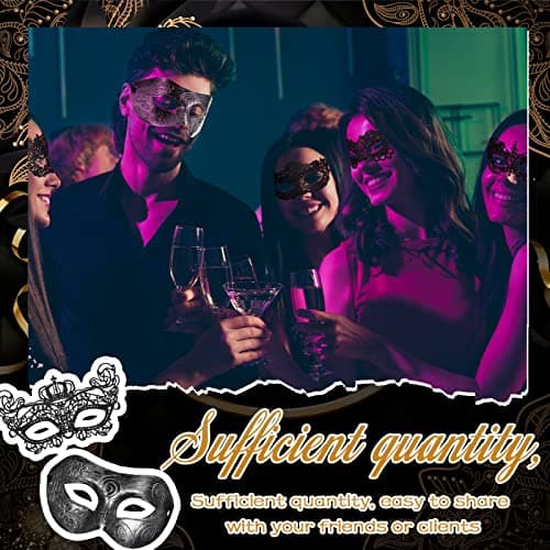 Liliful Black Lace Mask for Couple | Antique Mardi Gras Venetian Maskobservation