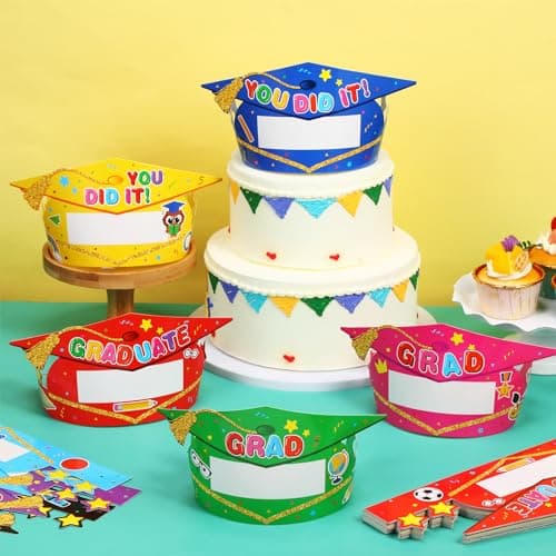 Faccito 9 Styles Preschool Graduation Crowns for Boys Girls Bulk Party Favors