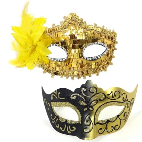 Men's & Women's Shiny Masquerade Masks for Halloween Party Prom