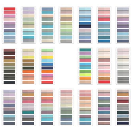 Multi-Colored Writable Repositionable Book Flags 4000pc Morandi Clear Tabs