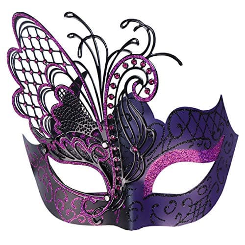 Coddsmz Mysterious Venetian Butterfly Lady Masquerade Mask for Halloween Party Evening Prom Ball