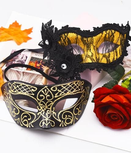 Couple Masquerade Masks Set