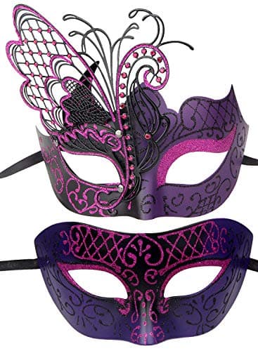 Couple's Venetian Masquerade Masks Accessory