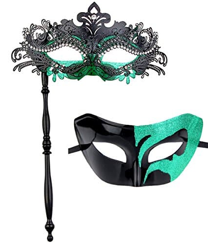 Couple's Venetian Masquerade Masks Accessory