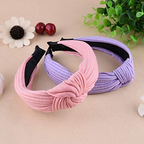 SIQUK Cross Knot Wide Cloth Knotted Headbands for Women and Girls | Stylish 15 Pieces Top Knot Headband Turbans