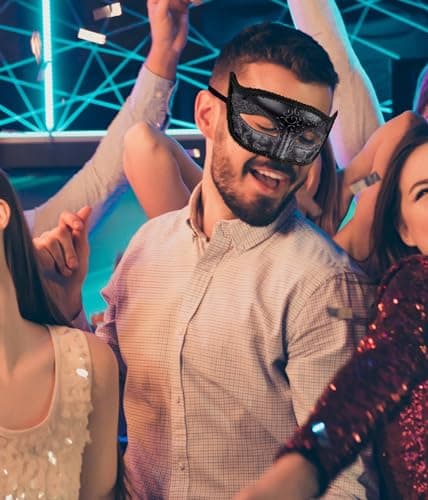 Masquerade Masks for Couples at Halloween Party - SIQUK