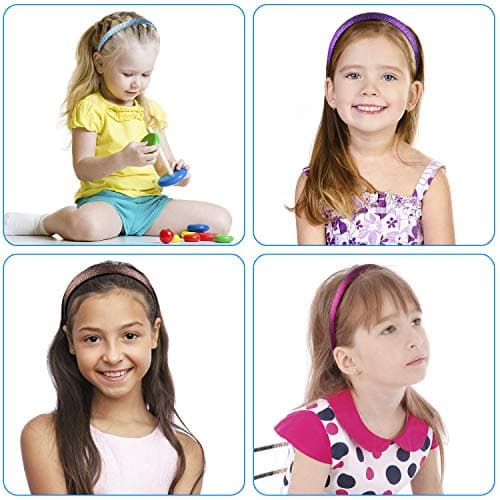 Duufin 20-Piece Glitter Headband Set for Girls & Women