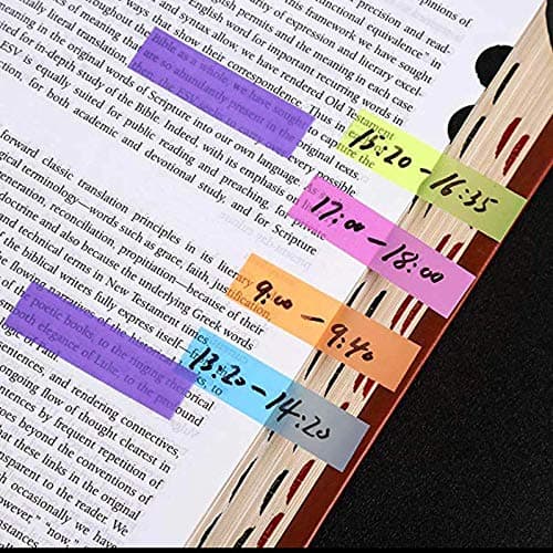 Neon Index Tabs and Sticky Notes for Students, 300 Pieces